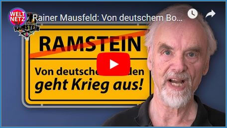 Rainer Mausfeld ruft zur Demo Stopp Air Base Ramstein auf