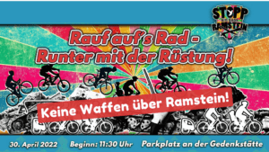 Fahrradaktion: Keine Waffen über Ramstein